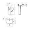 CREAVIT PITTA LAVABO 45 X 55 CM BEYAZ PA055 BATARYA DELİKLİ