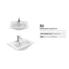 CREAVIT SU ETAJERLİ 55 CM LAVABO BEYAZ SU055