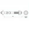 KLİPSLİ DÜBEL ÇELİK 12 X 110 MM