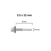 TRAPEZ VİDA 5,5 X 32 MM 12 DELER KALIN DİŞ - 50 ADET