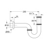 GROHE LAVABO SİFONU 1 1/4 255 MM DEVE BOYNU 28947000
