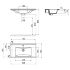 CREAVIT SU ETAJERLİ LAVABO 80 CM BEYAZ SU080