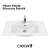 CREAVIT SU ETAJERLİ LAVABO 80 CM BEYAZ SU080