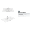 CREAVIT SU ETAJERLİ LAVABO 80 CM BEYAZ SU080