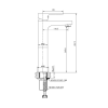 CREAVIT SHARP LAVABO ARMATÜRÜ UZUN KROM SR6500