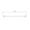 TEMA MARE EKSTRA UZUN PASLANMAZ HAVLULUK KROM L 50 CM 71205 - L