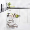 HÄFELE LEMANS II KÖR KÖŞE KİLER SİSTEMİ FASULYE KROM 2 BEYAZ SEPET SOL 45 X 75 CM - 541.32.075