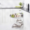 HÄFELE LEMANS II KÖR KÖŞE KİLER SİSTEMİ FASULYE KROM 2 BEYAZ SEPET SAĞ 45 X 75 CM - 541.31.000