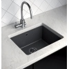 MARMORIN FADO 560 STEEL METALLIC 1 GÖZLÜ DAMLALIKSIZ GRANİT EVİYE METALİK GRİ