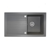 MARMORIN CIRE 860 STEEL METALLIC 1 GÖZLÜ DAMLALIKLI GRANİT EVİYE METALİK GRİ