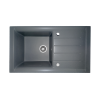 MARMORIN PROFIR 860 STEEL METALLIC 1 GÖZLÜ DAMLALIKLI GRANİT EVİYE METALİK GRİ