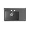MARMORIN IVO 850 STEEL METALLIC 1 GÖZLÜ DAMLALIKLI GRANİT EVİYE GRİ METALİK