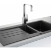 MARMORIN TELLUR 1000 METALLIC BLACK 1,5 GÖZLÜ DAMLALIKLI GRANİT EVİYE METALİK SİYAH
