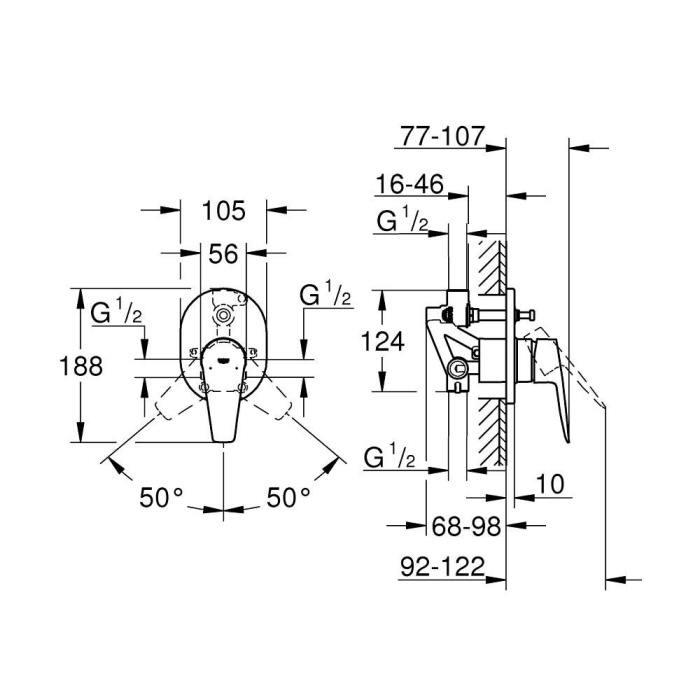 GROHE BAUEDGE OHM SET BANYO 29039001