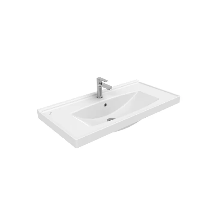 CREAVIT SERA ETAJERLİ LAVABO BEYAZ 100 CM TF200