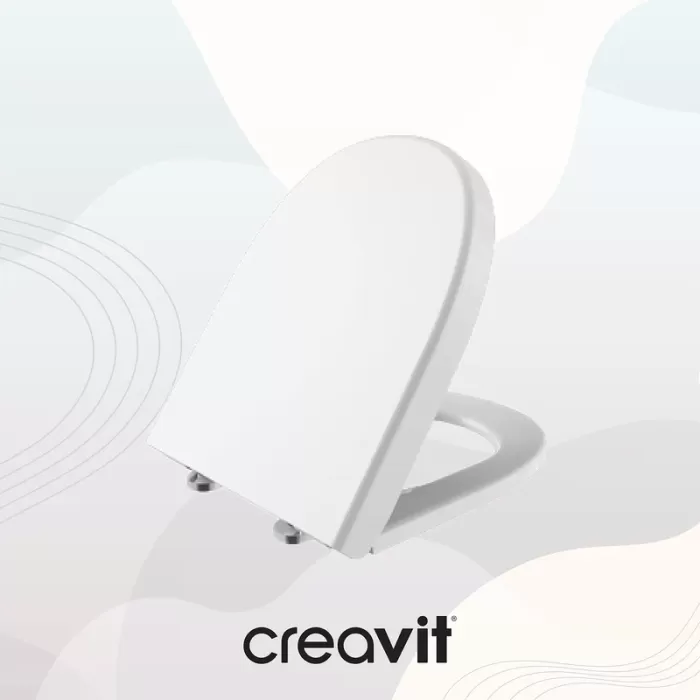 CREAVIT MARE DUROPLAST YAVAŞ KAPANAN KLOZET KAPAĞI BEYAZ KC1703.03.0000E
