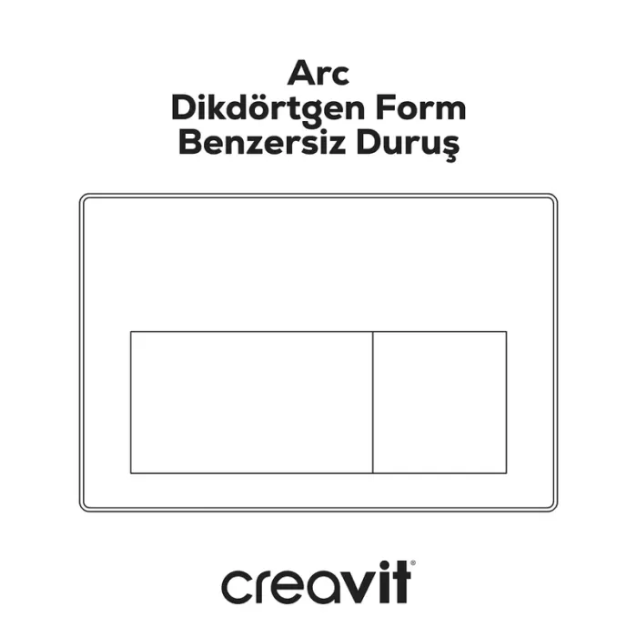 CREAVIT ARC MAT GRİ BOYALI KUMANDA PANELİ GP8002