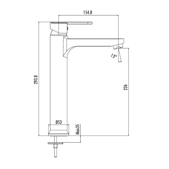 CREAVIT VEGA UZUN LAVABO ARMATÜRÜ VG6640