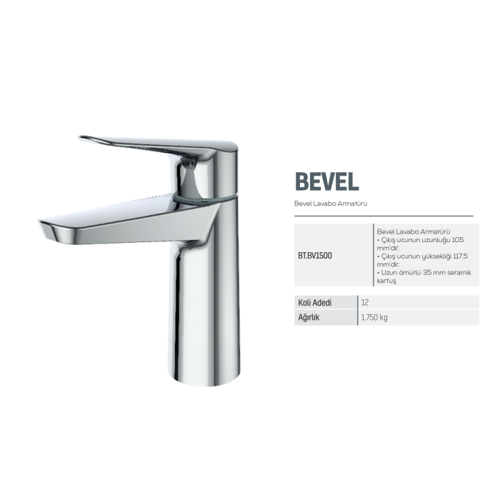 CREAVIT BEVEL LAVABO ARMATÜRÜ BV1500