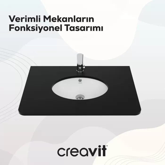 CREAVIT TEZGAH ALTI LAVABO 33*43CM BEYAZ TP211