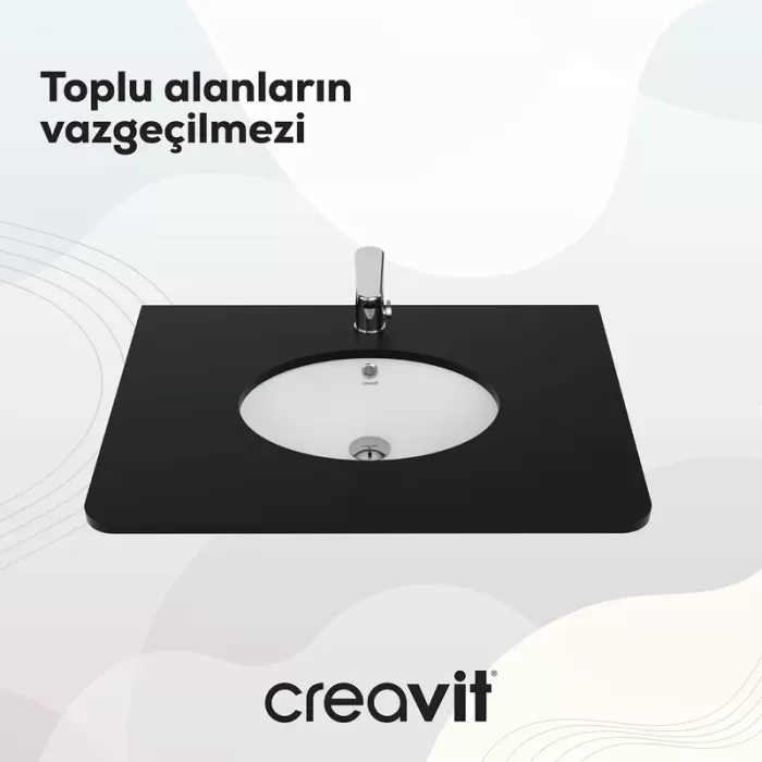 CREAVIT TEZGAH ALTI LAVABO 33*43CM BEYAZ TP211