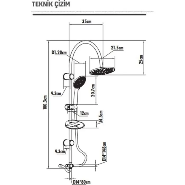 CREAVIT SH610 TEPE DUŞ SİSTEMİ