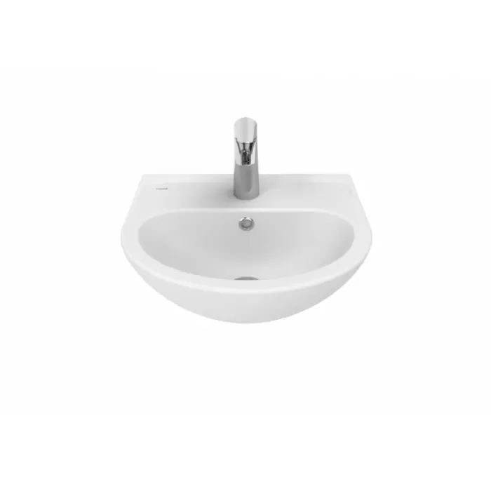 CREAVIT DUVARA DAYALI OVAL LAVABO BEYAZ 36*45CM TP145 DELİKLİ