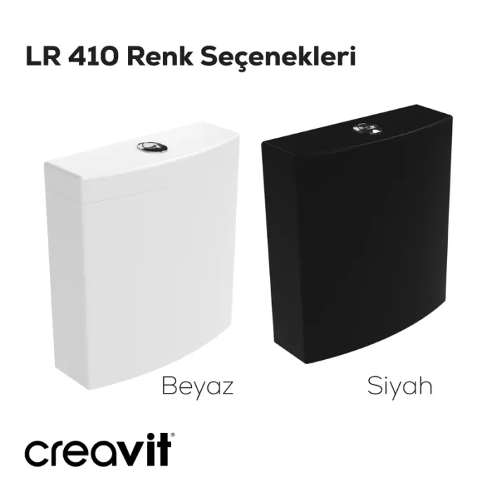 CREAVIT LARA REZERVUAR-MAT SİYAH LR410  ( GÖVDE + REZERVUAR KAPAK )