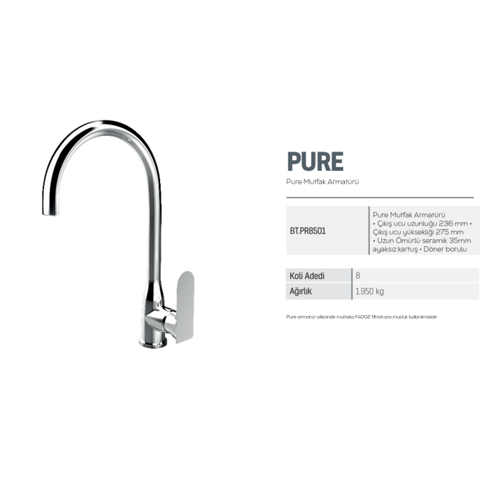 CREAVIT PURE MUTFAK ARMATÜRÜ PR8501