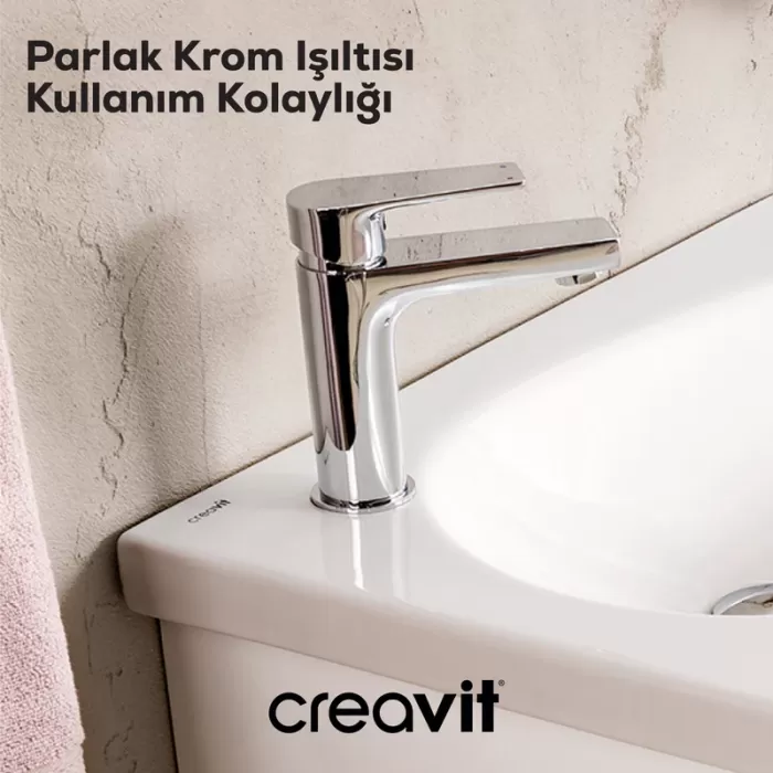 CREAVIT SHARP LAVABO ARMATÜRÜ KROM SR1500