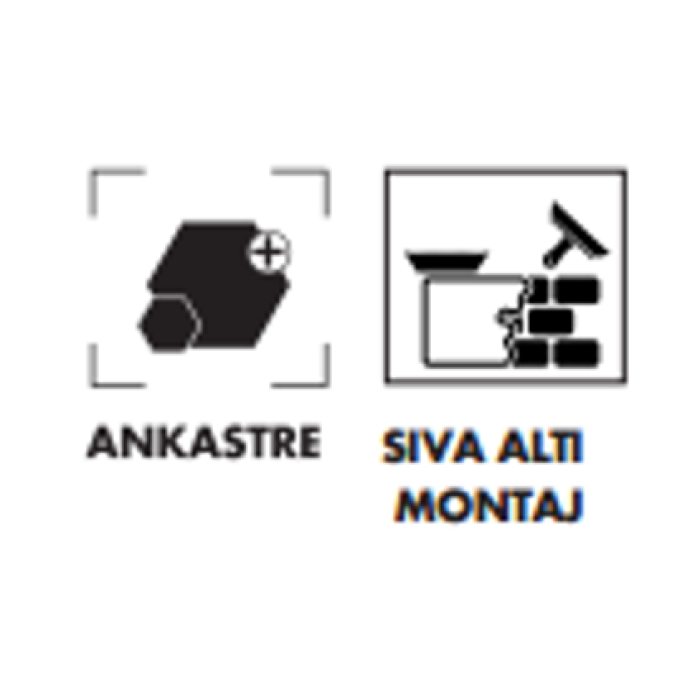 CREAVIT ANKASTRE DUŞ ARMATÜRÜ SIVA ALTI 3 SU ÇIKIŞ  DSA3000