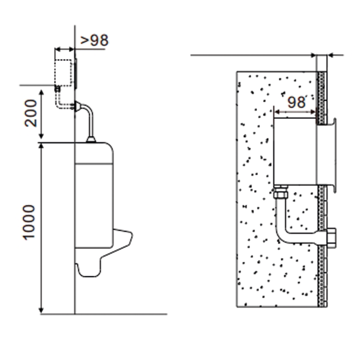 CREAVIT FOTOSELLİ PİSUVAR YIKAMA SİSTEMİ AC/DC ES4810
