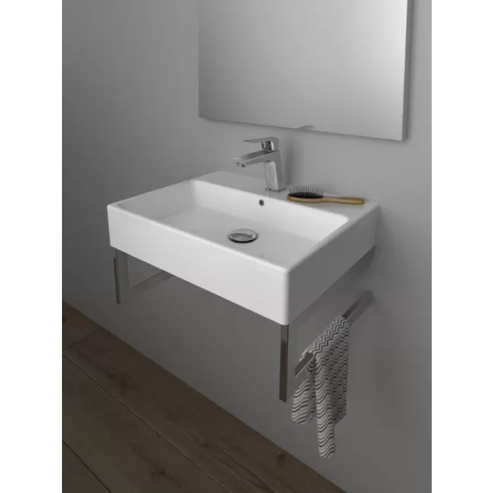 CREAVIT NEXT 50x50 TEZGAH ÜSTÜ KARE LAVABO BEYAZ NX255