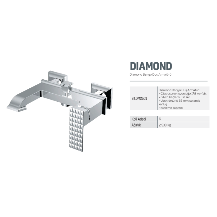 CREAVIT DIAMOND BANYO BATARYASI DM2501