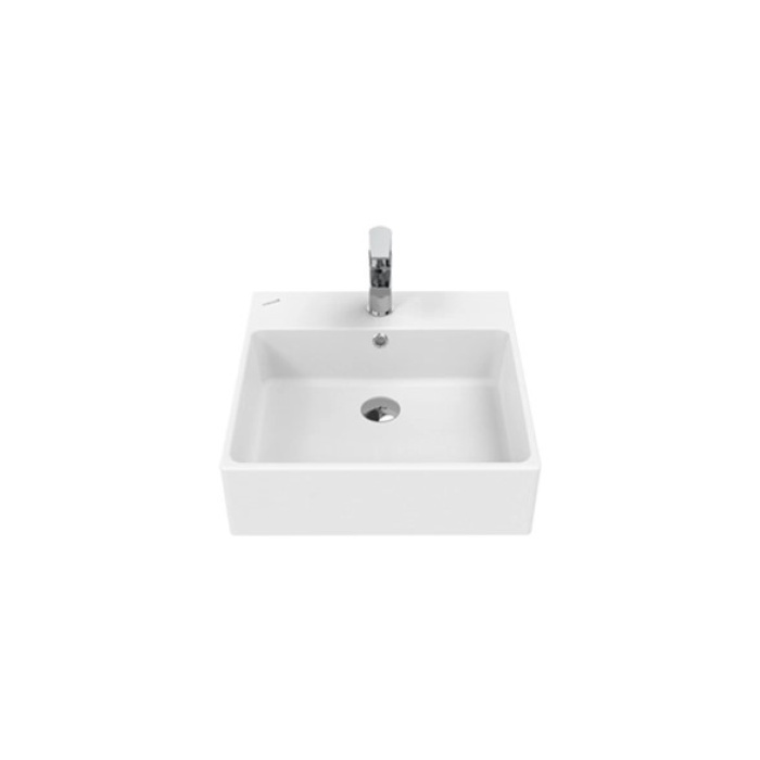 CREAVIT NEXT TEZGAH ÜZERİ KARE 50 CM BEYAZ LAVABO NX256