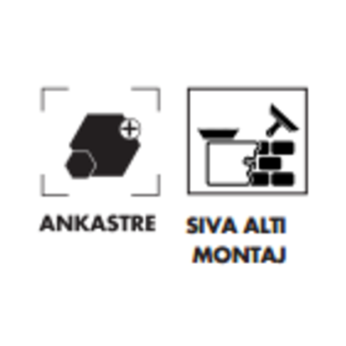 CREAVIT ANKASTRE DUŞ ARMATÜRÜ SIVAALTI ÇİFT SU ÇIKIŞLI DSA2000