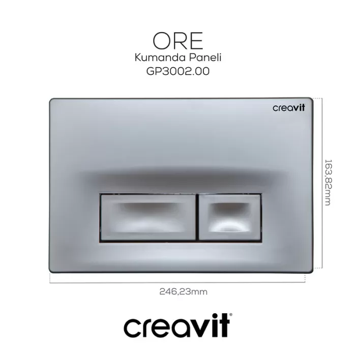 CREAVIT ORE KUMANDA PANELİ MAT GRİ GP3002