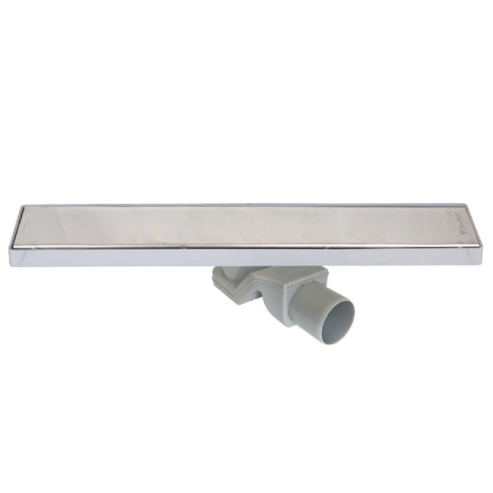 SUKAR LINE 4E PLAIN PASLANMAZ ÇELİK IZGARALI LİNEER DUŞ KANALI PLASTİK KASALI ETEKSİZ 50 CM