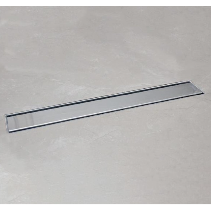SUKAR LINE 4E PLAIN PASLANMAZ ÇELİK IZGARALI LİNEER DUŞ KANALI PLASTİK KASALI ETEKSİZ 50 CM