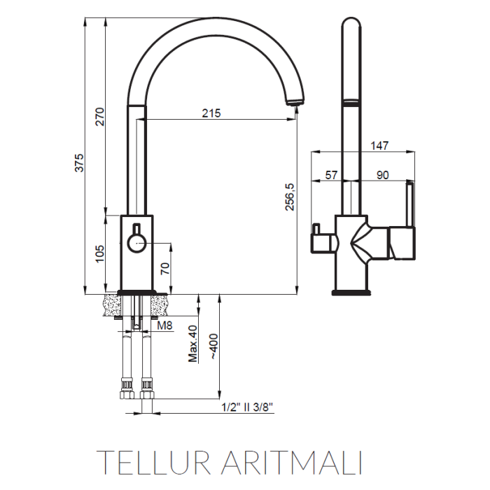 MARMORIN TELLUR WHITE ALABASTER ARITMALI EVİYE BATARYASI BEYAZ
