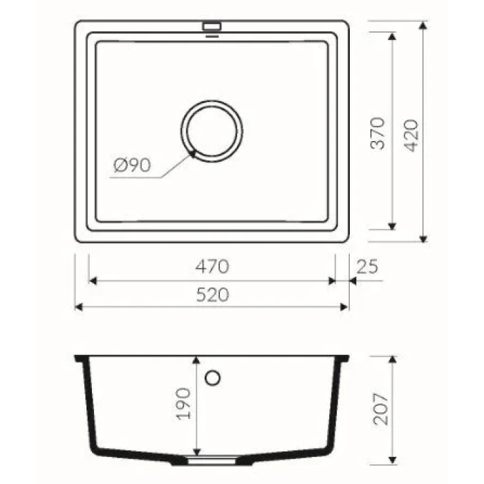 MARMORIN LANDO 520 WHITE ALABASTER 1 - BOWL DRAINER GRANİT EVİYE 1 GÖZLÜ DAMLALIKSIZ BEYAZ