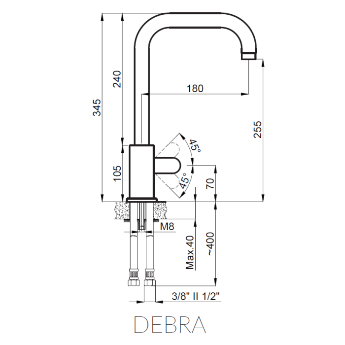 MARMORIN DEBRA M2000 WHITE ALABASTER EVİYE BATARYASI BEYAZ