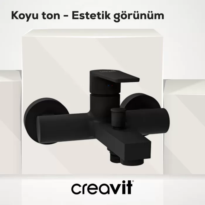 CREAVIT SHARP BANYO ARMATÜRÜ MAT SİYAH SR2510S