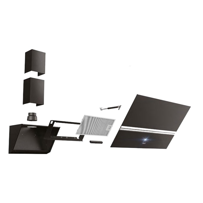 UKINOX DOLCE 60 ANKASTRE DOKUNMATİK CAM DAVLUMBAZ 60 CM UZAKTAN KUMANDALI SİYAH