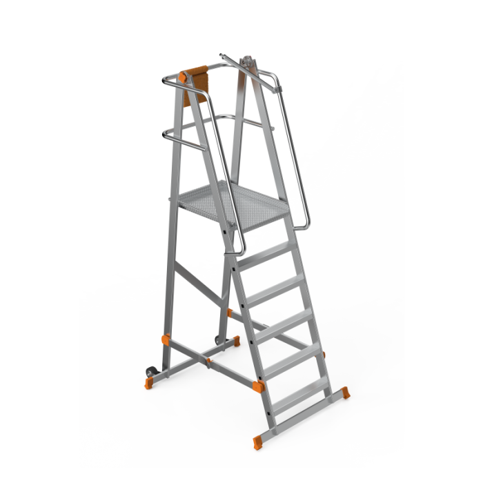MERDİVEN KATLANABİLİR TEKERLEK 5 BASAMAK PLATFORM