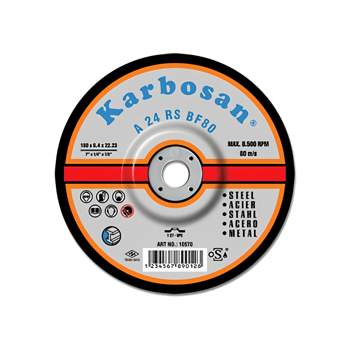KARBOSAN TAŞLAMA TAŞI 180 X 8.0 X 22 . 23 MM T42 A24 RS BF80