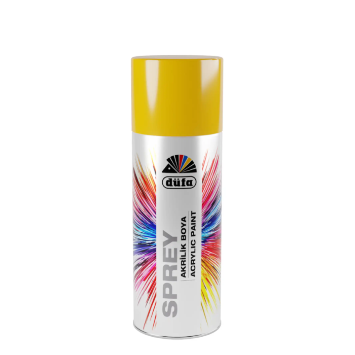 DÜFA SPREY AKRİLİK DÜZ KROM SARI 400 ML ( 1023 )