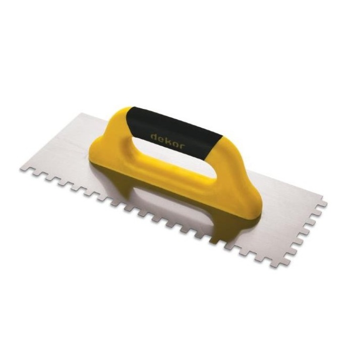 DEKOR 432 SERAMİK MALASI 10 X 10 MM 40 CM PASLANMAZ ÇELİK PLASTİK KAPALI SAPLI