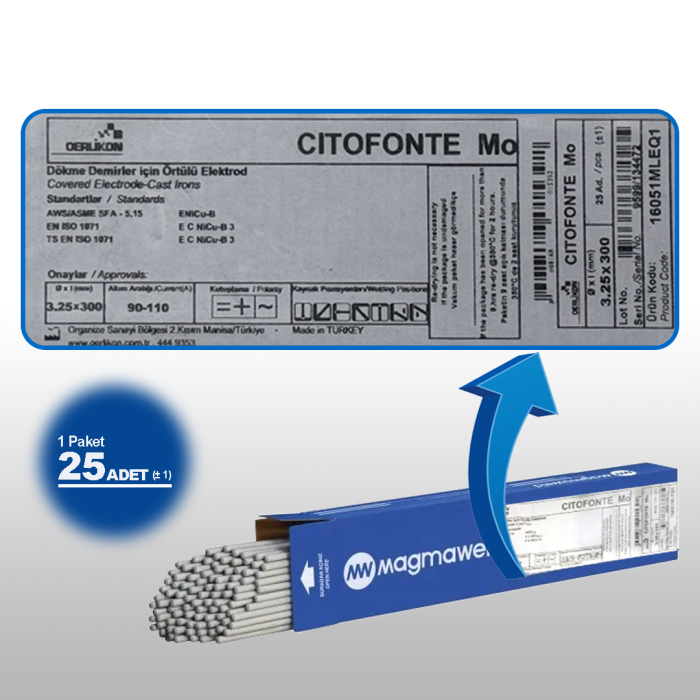 ELEKTROT MAGMAWELD CITOFONTE MO 3,25 x 300 DÖKÜM ( PAKET FİYATIDIR )