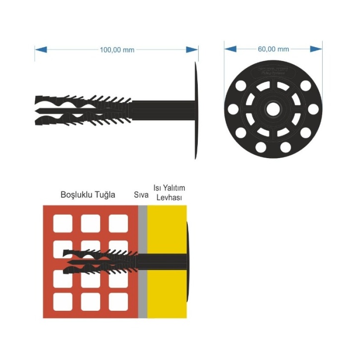 STRAFOR / MANTOLAMA DÜBELİ 10 CM - 50 ADET